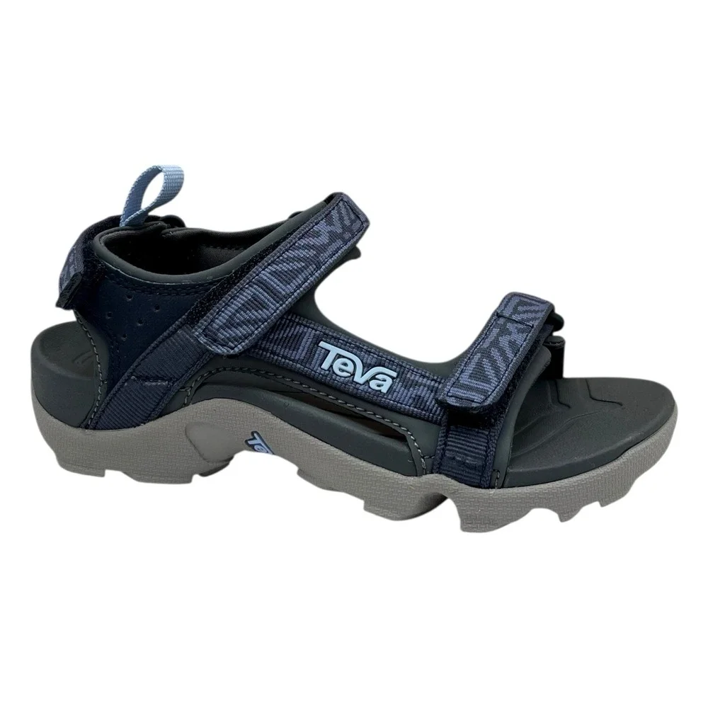 Teva K Tanza Youth Big Boys Sport Outdoor Sandals Size 1 Blue Gray‎ Adjustable
